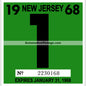 Vintage 1968 New Jersey Windshield Inspection Sticker 1 - January