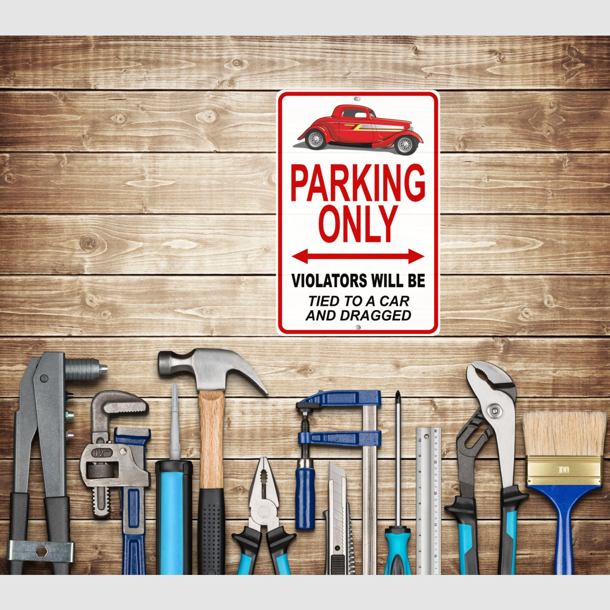 Zz Top Ford Coupe Famous Car Metal Parking Sign