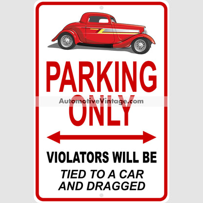 Zz Top Ford Coupe Famous Car Metal Parking Sign