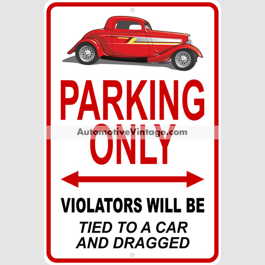 Zz Top Ford Coupe Famous Car Metal Parking Sign