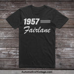 1957 Ford Fairlane Car Model T-Shirt Black / S T-Shirt