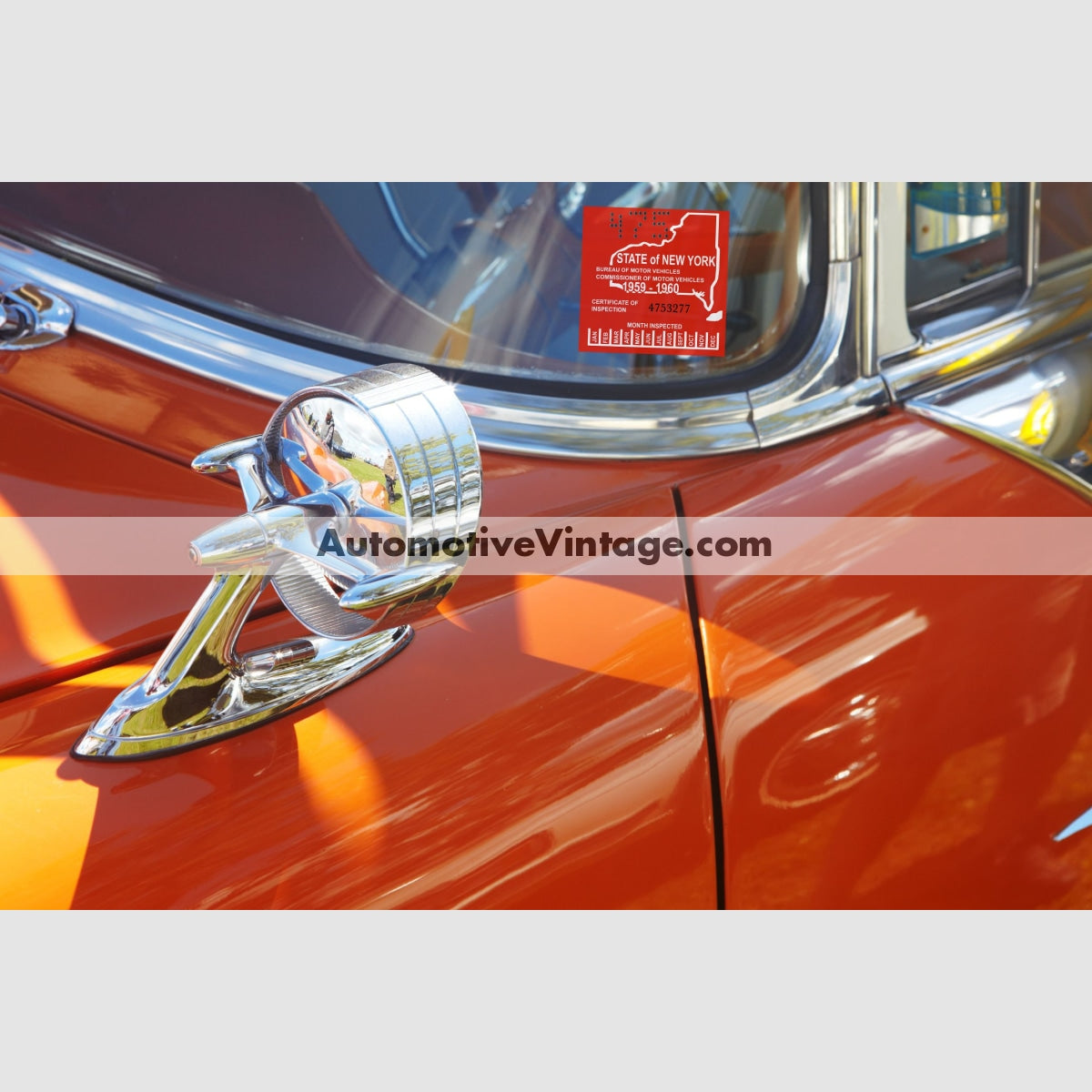 Vintage 1959-60 New York Windshield Inspection Sticker