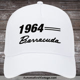 1964 Plymouth Barracuda Car Hat White Model
