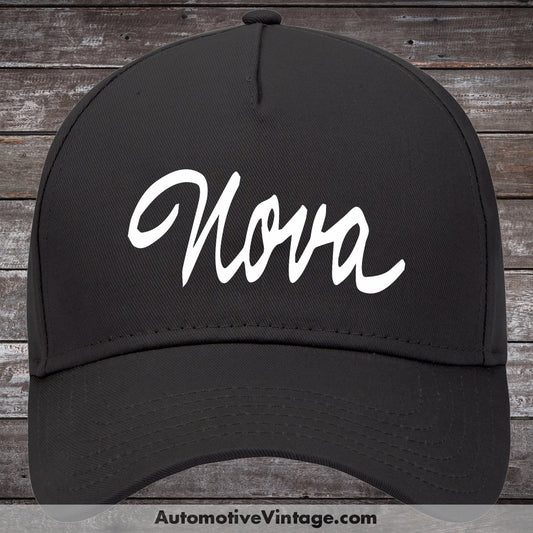Chevrolet Nova Late 60S Emblem Car Hat Black Model