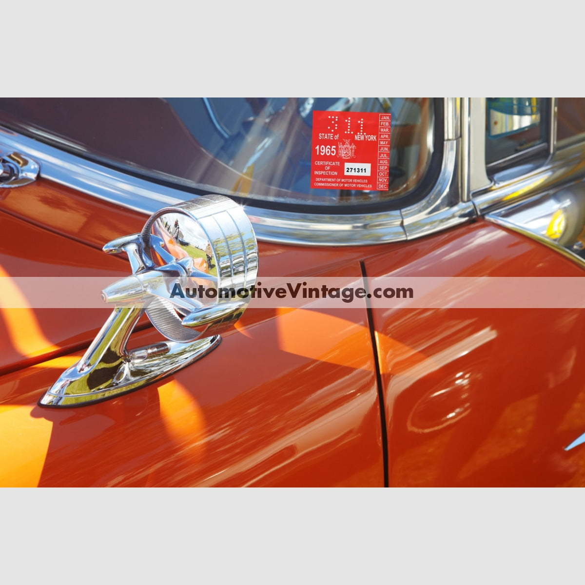 Vintage 1965 New York Windshield Inspection Sticker