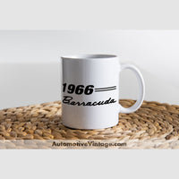 1966 Plymouth Barracuda Coffee Mug White Car Model