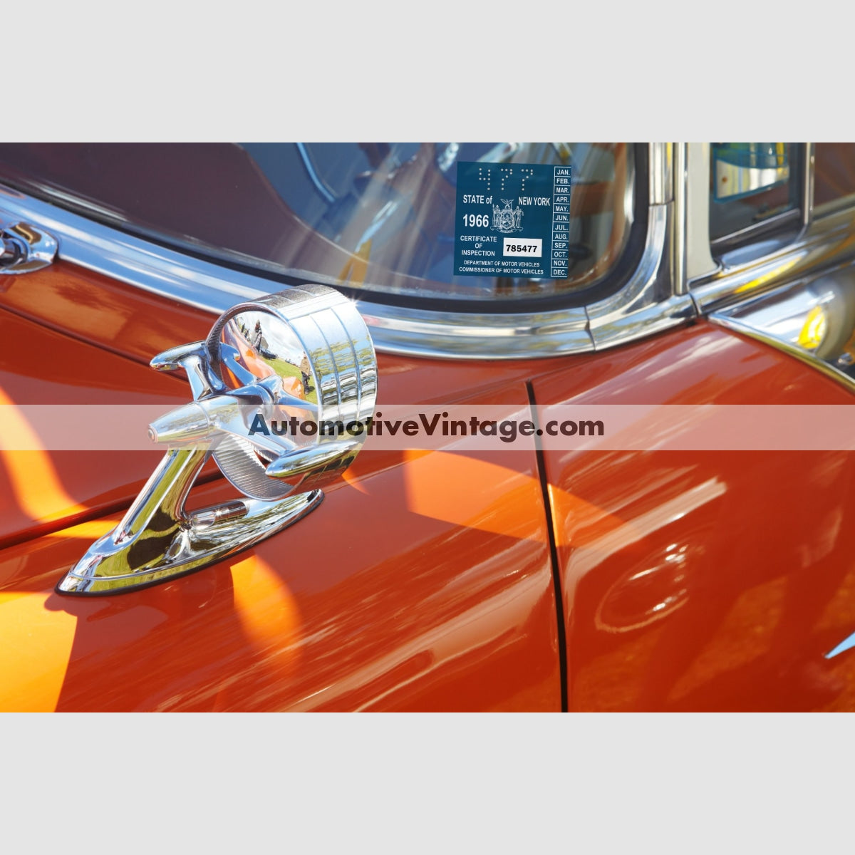 Vintage 1966 New York Windshield Inspection Sticker