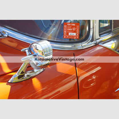 Vintage 1968 New York Windshield Inspection Sticker