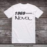 1969 Chevrolet Nova Car Model T-Shirt White / S T-Shirt