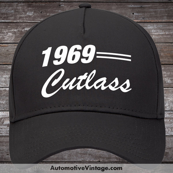 1969 Oldsmobile Cutlass Car Baseball Cap Hat Black Model