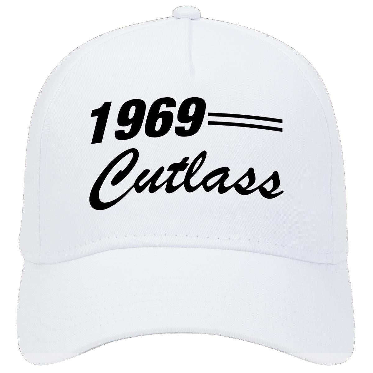1969 Oldsmobile Cutlass Car Baseball Cap Hat White Model