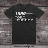 1969 Plymouth Road Runner Car Model T-Shirt Black / S T-Shirt