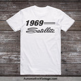 1969 Plymouth Satellite Car Model T-Shirt White / S T-Shirt