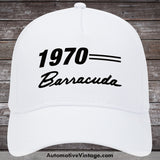 1970 Plymouth Barracuda Car Hat White Model