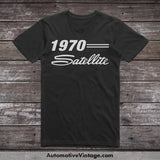1970 Plymouth Satellite Car Model T-Shirt Black / S T-Shirt