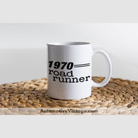 1970 Plymouth Road Runner Coffee Mug White Car Model