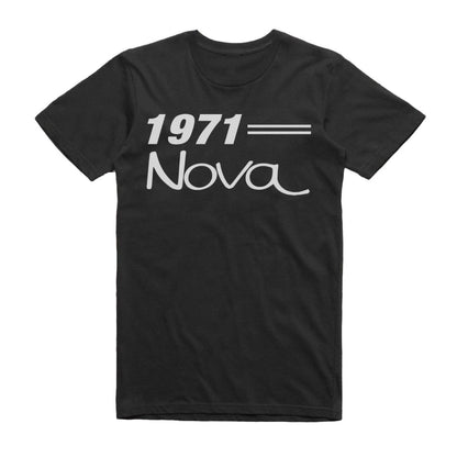 1971 Chevrolet Nova Car Model T-Shirt Black / S T-Shirt