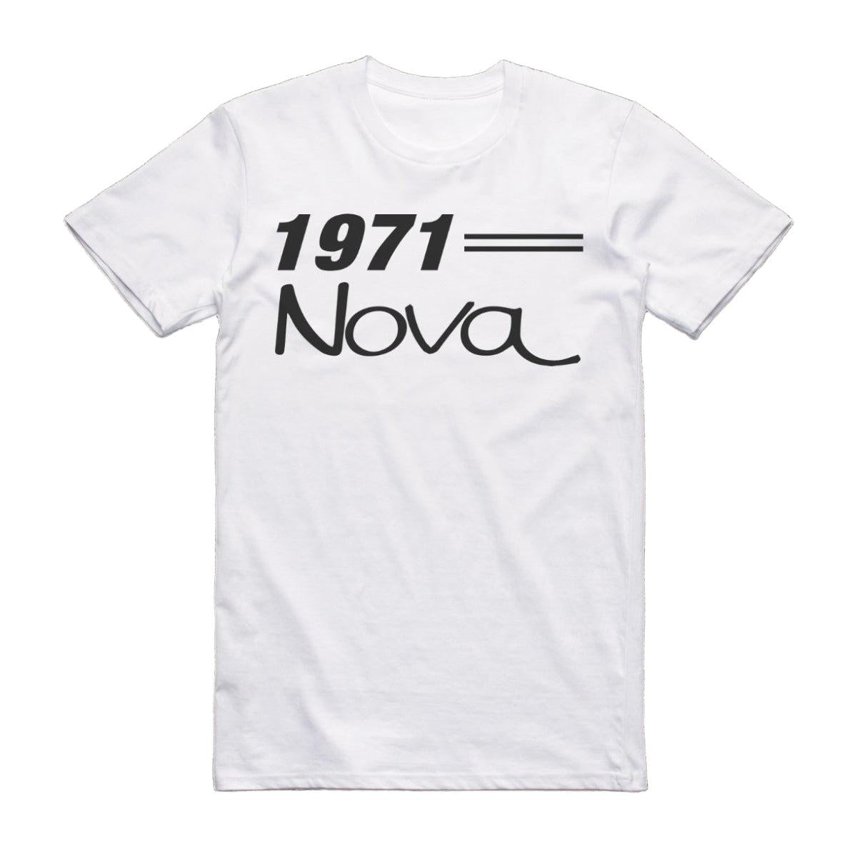 1971 Chevrolet Nova Car Model T-Shirt White / S T-Shirt
