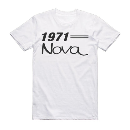 1971 Chevrolet Nova Car Model T-Shirt White / S T-Shirt