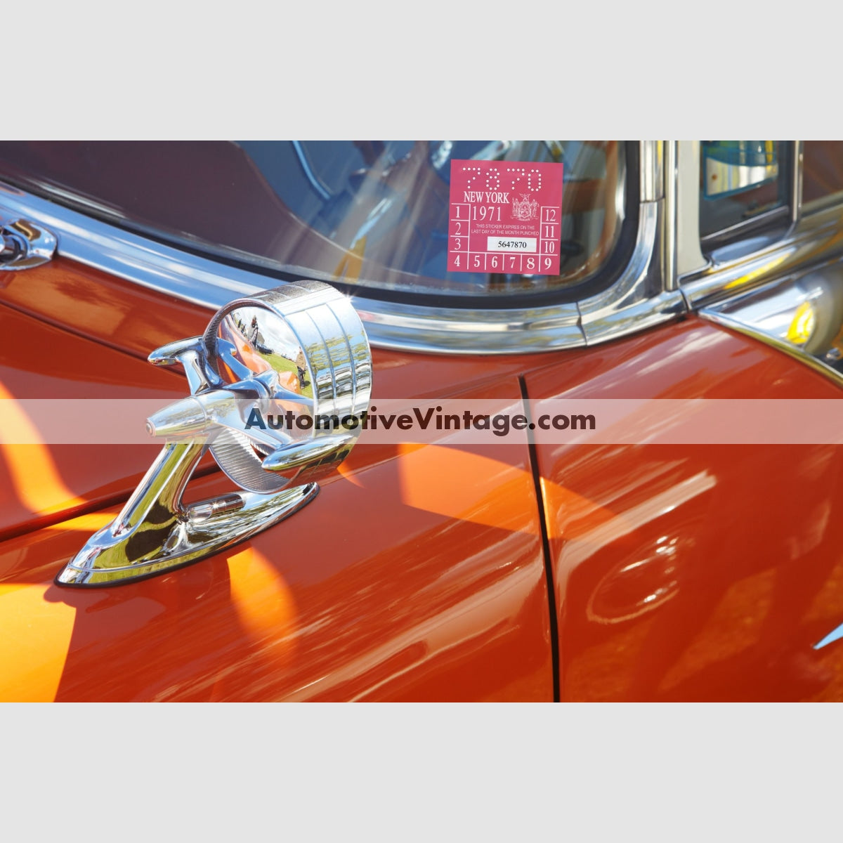 Vintage 1971 New York Windshield Inspection Sticker