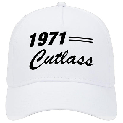 1971 Oldsmobile Cutlass Car Baseball Cap Hat White Model