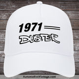1971 Plymouth Duster Car Hat White Model