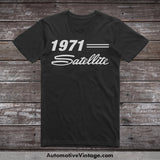 1971 Plymouth Satellite Car Model T-Shirt Black / S T-Shirt