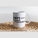 1971 Plymouth Road Runner Coffee Mug White Car Model