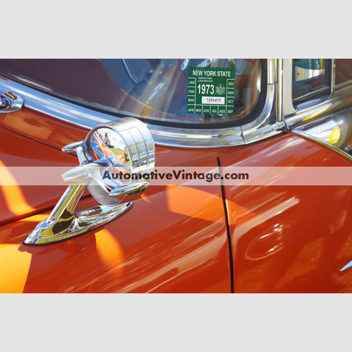 Vintage 1973 New York Windshield Inspection Sticker