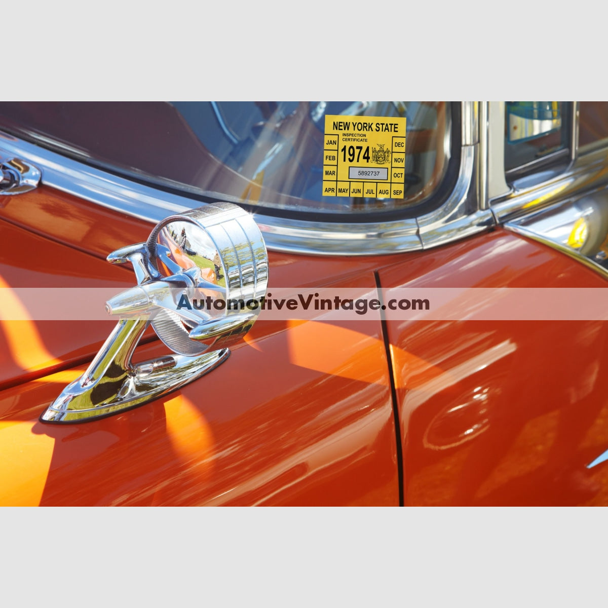 Vintage 1974 New York Windshield Inspection Sticker