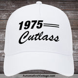 1975 Oldsmobile Cutlass Car Baseball Cap Hat White Model