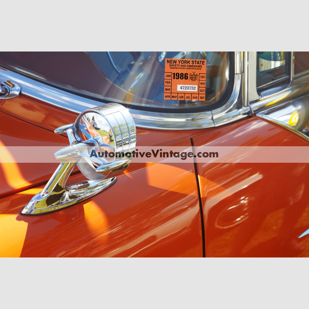 Vintage 1986 New York Windshield Inspection Sticker