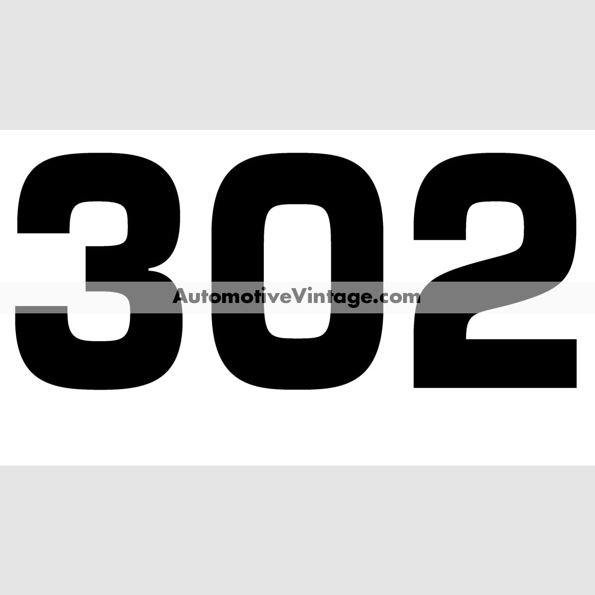 Ford 302 Engine Size Vinyl Decal Car Stickers (Pair)