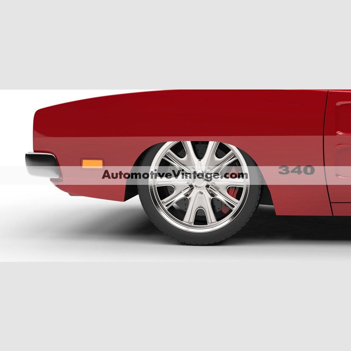 Chrysler Dodge Plymouth Mopar 340 Engine Size Vinyl Decal Car Stickers (Pair) Black