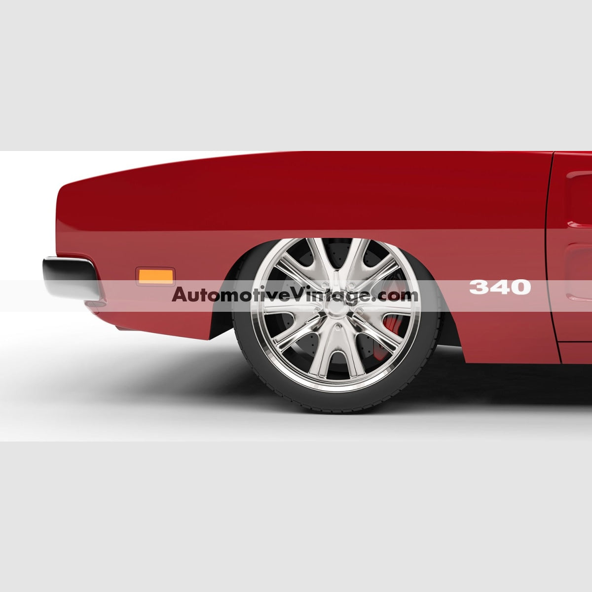 Chrysler Dodge Plymouth Mopar 340 Engine Size Vinyl Decal Car Stickers (Pair) White