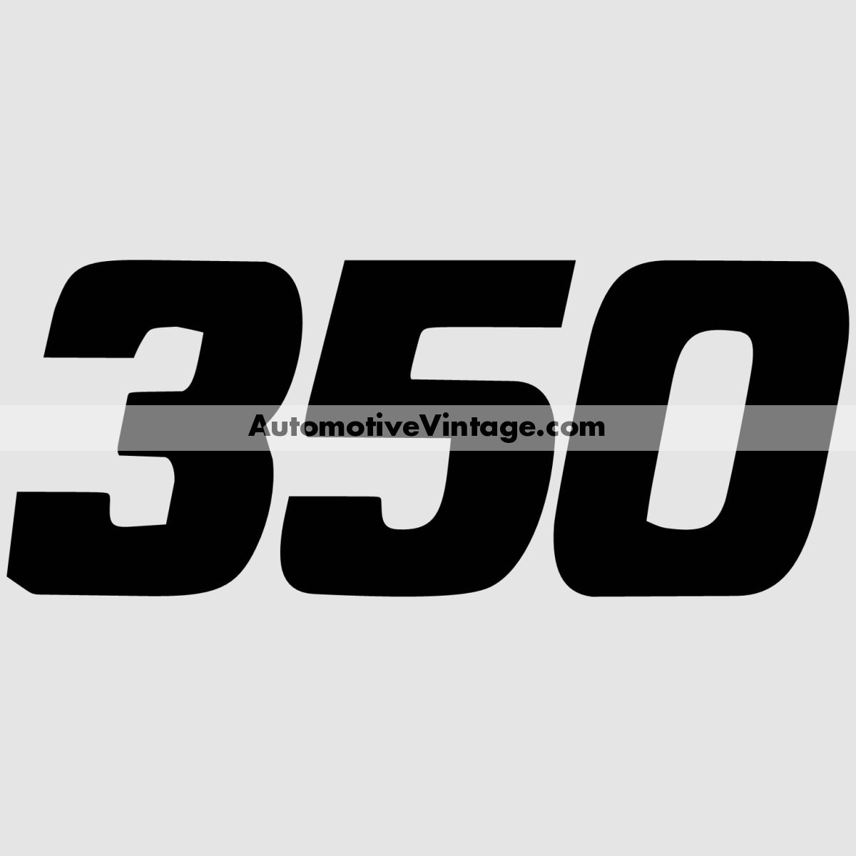 General Motors Chevrolet Chevy 350 Engine Size Vinyl Decal Car Stickers (Pair)