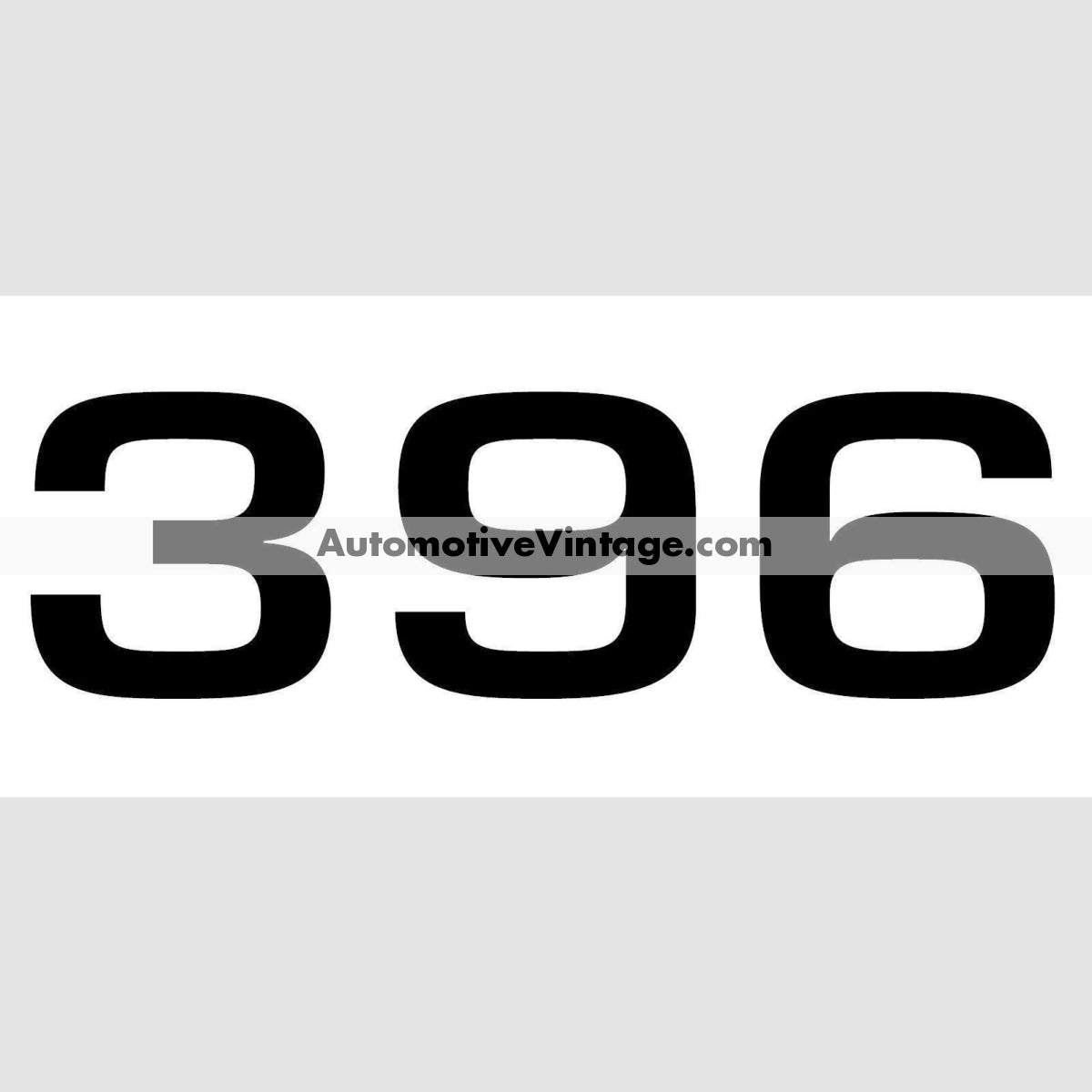 General Motors Chevrolet Chevy 396 Engine Size Vinyl Decal Car Stickers (Pair)