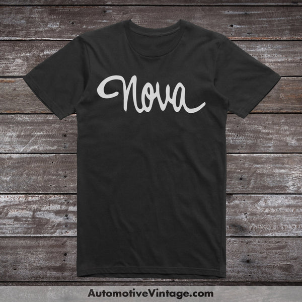 Chevrolet Nova Emblem Early 1960S Car Model T-Shirt Black / S T-Shirt