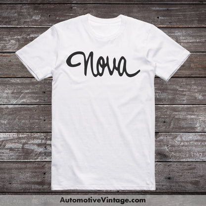 Chevrolet Nova Emblem Early 1960S Car Model T-Shirt White / S T-Shirt