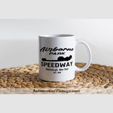 Airborne Park Speedway Plattsburgh New York Drag Racing Coffee Mug White