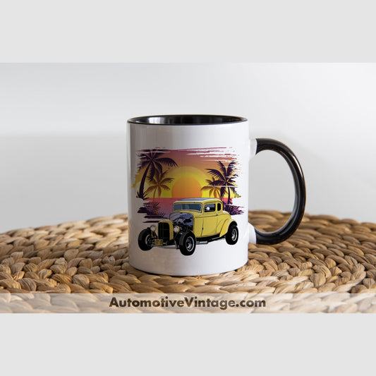 American Graffiti 1932 Ford Famous Car Coffee Mug Black & White Two Tone