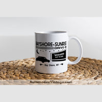 Bay Shore Sunrise Drive-In New York Coffee Mug White Movie