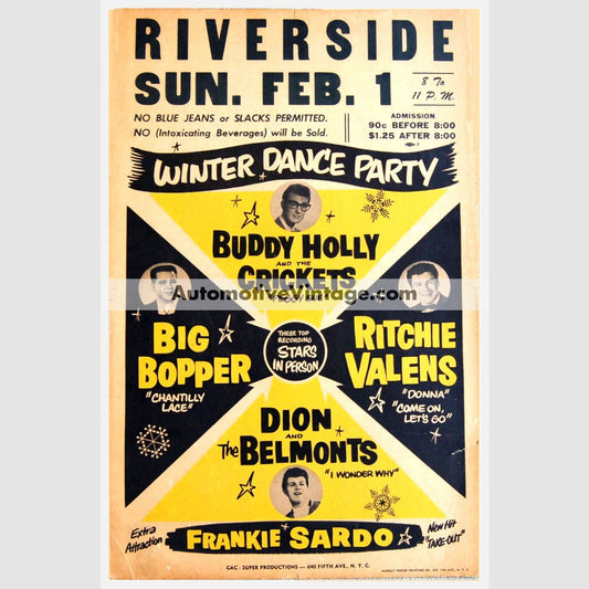 Buddy Holly Nostalgic Music 13 X 19 Concert Poster Wide High