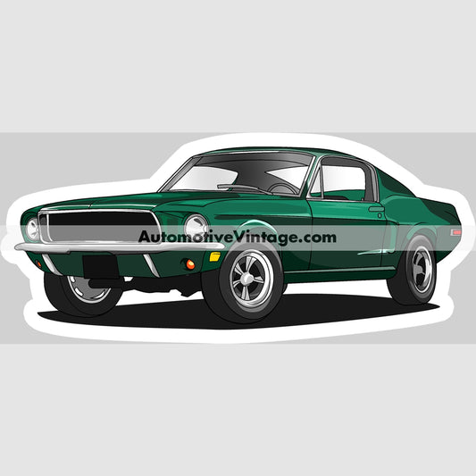Bullitt Ford Mustang Famous Car Magnet