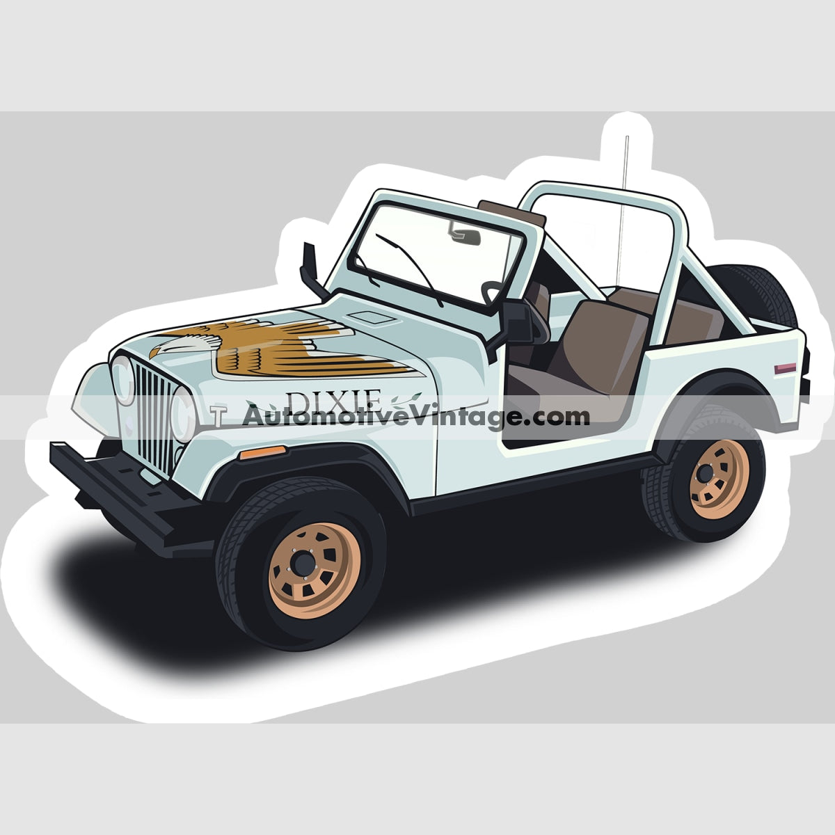 Dukes Of Hazzard Daisy Jeep Famous Car Magnet