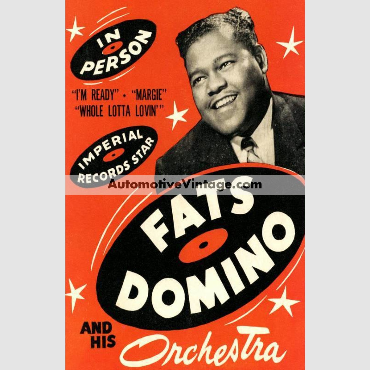 Fats Domino Nostalgic Music 13 X 19 Concert Poster Wide High