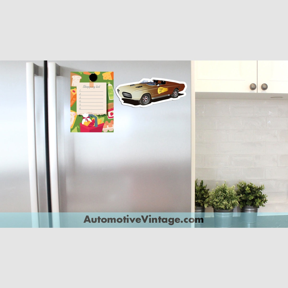 Fireball 500 Plymouth Barracuda Famous Car Magnet