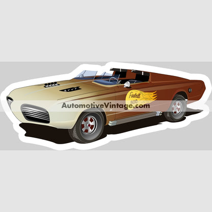 Fireball 500 Plymouth Barracuda Famous Car Magnet