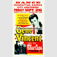 Gene Vincent Nostalgic Music 13 X 19 Concert Poster Wide High