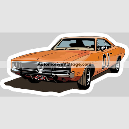 Dukes Of Hazzard General Lee Famous Car Magnet